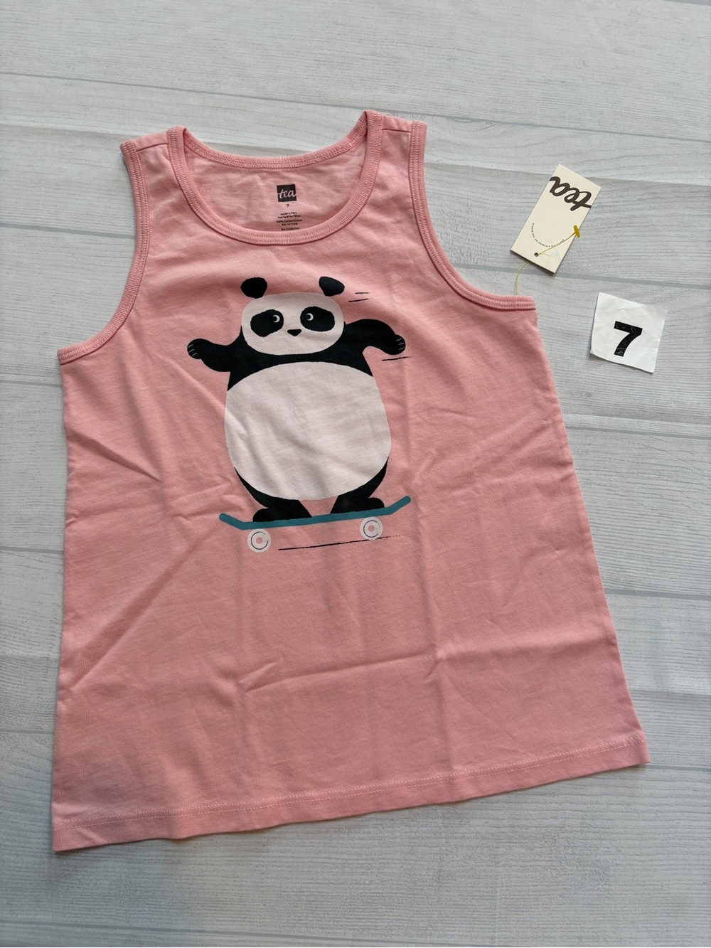 Tea Collection Pink Panda Skate Tank Top